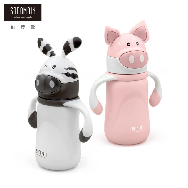 【仙德曼 SADOMAIN】★316不鏽鋼可替換兩用兒童學習保溫壺300ml